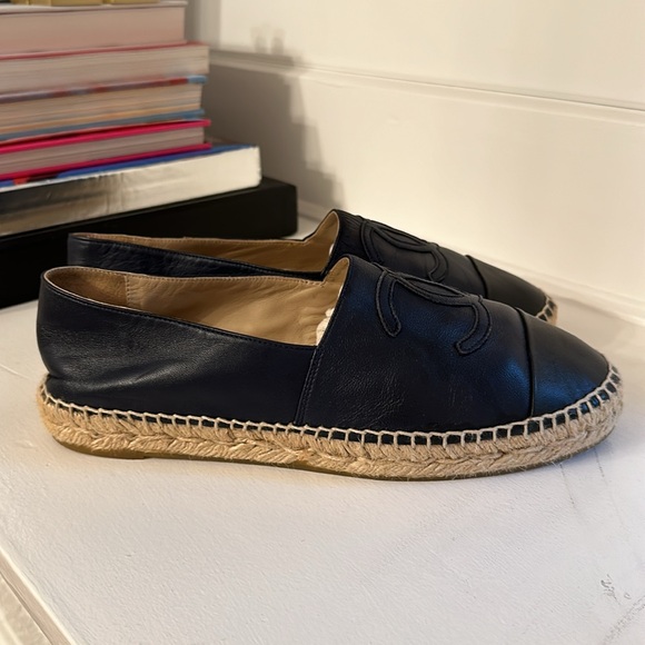 Chanel Navy and Black Espadrilles - 39 - Picture 5 of 9